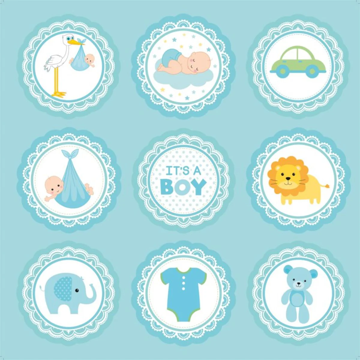 Baby Boy Cardstock Pack 6" / Paquete de 24 Hojas de Cartulina Pequeño Milagro Niño - Imagen 4