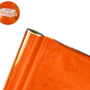 Foil para Tinta Toner Naranja Glitter Premium 3m