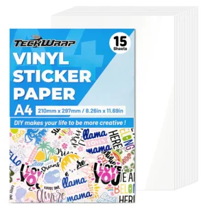 Inkjet Printable Sticker Vinyl Glossy White / Vinil Imprimible Blanco Brillane Waterproof