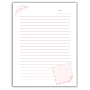 50 Hojas de Papel Impreso 1/2 Carta para Encuadernar