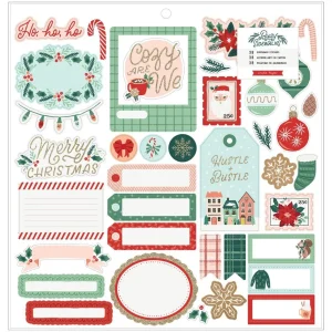 Busy Sidewalks Chipboard Stickers / Pegatinas Gorditas Navideñas