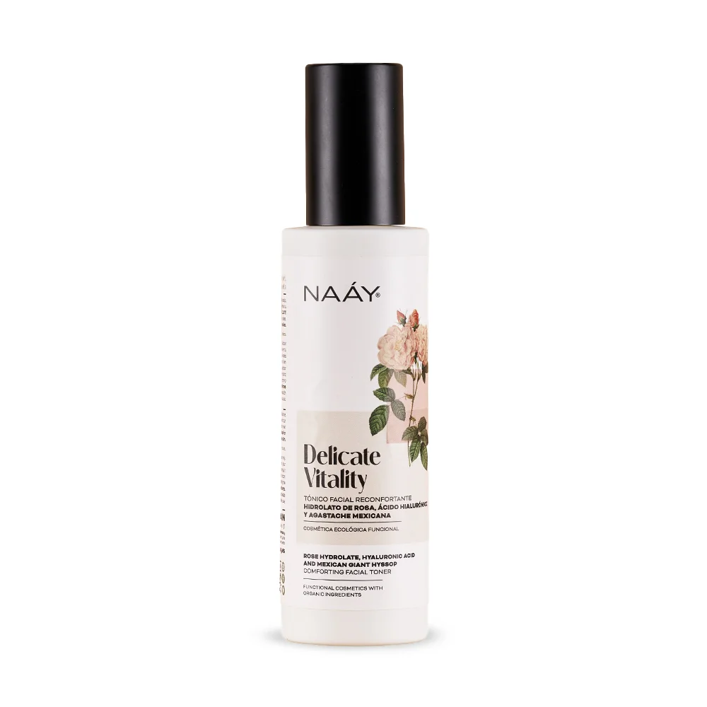 Tónico facial DELICATE VITALITY con agua de rosas 100 ml. Naáy Botanicals