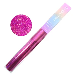 Foil Para Tinta Rosa Glitter Premium Holográfico 3m