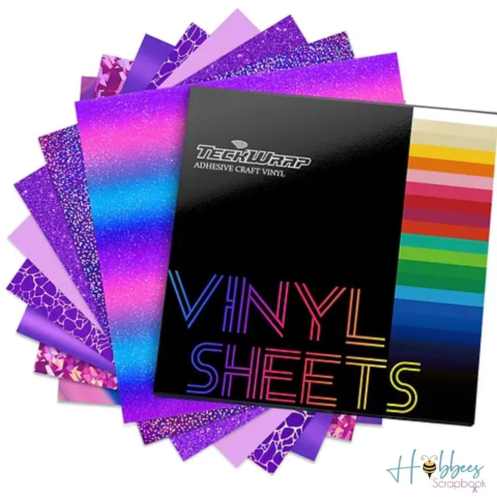 Purple Sheets Pack / 8 Hojas de Vinil Adhesivo Variado Color Morado