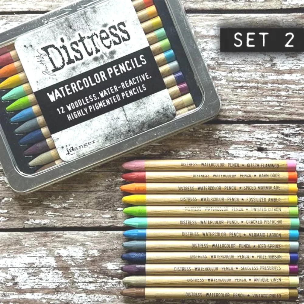 Tim Holtz Distress Watercolor Pencils / Lápices de Acuarela Set 2 - Imagen 5