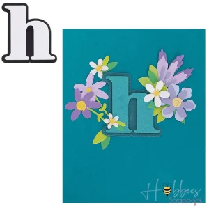 Suaje de Letra H Minúscula Con Contorno