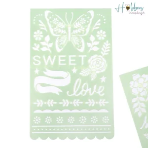 Gingham Garden Stencils / Esténciles de Jardín Gingham