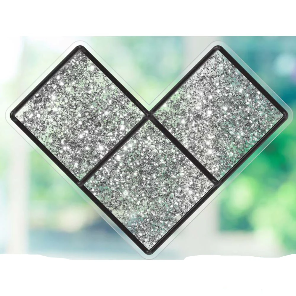Gallery Glass Paint Silver Glittter / Pintura para Vitral Plata con Glitter - Imagen 2