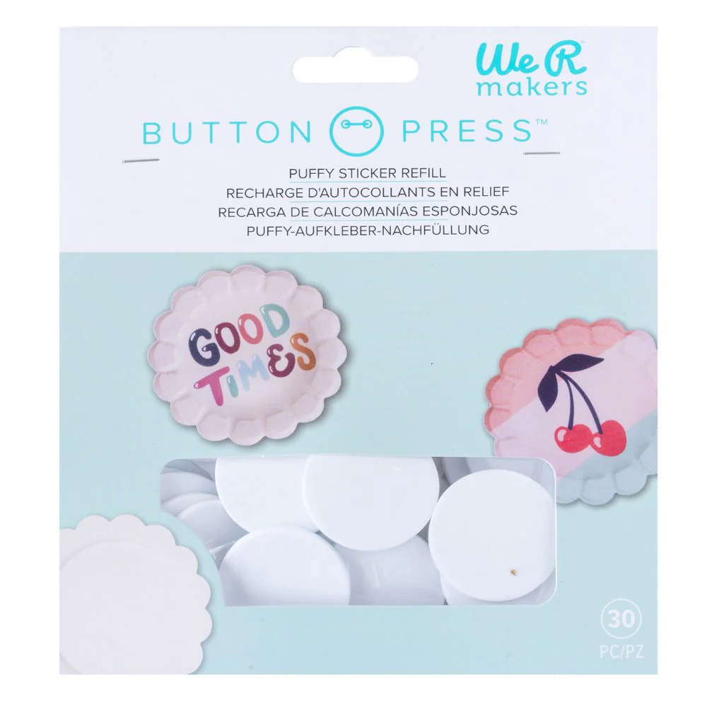 Puffy Sticker Refill Pack 30 Pk / Paquete de Recarga de Pegatinas Infladas