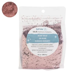 Spin It Chunky Glitter Rose Gold / Diamantina Gruesa Color Oro Rosa