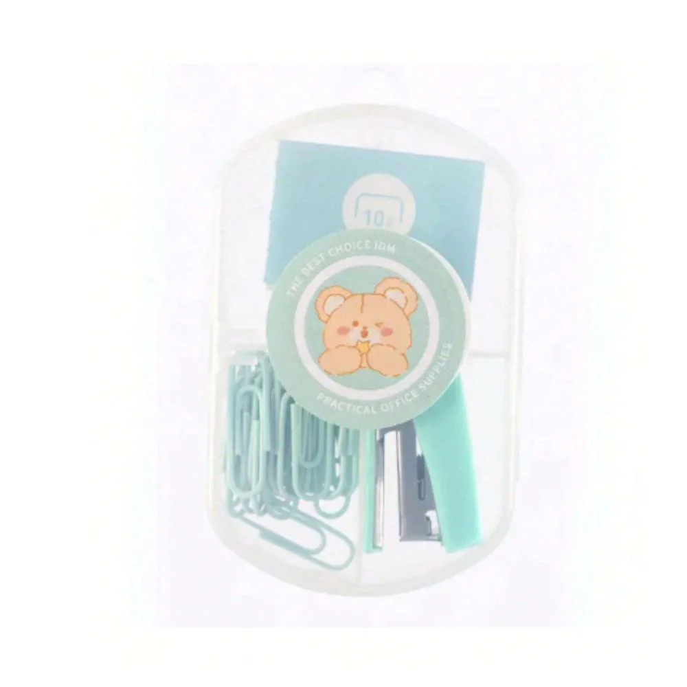 Mini Engrapadora y Clips Color Menta - Imagen 2