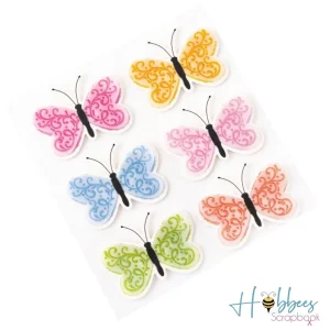 Paige Evans Garden Shoppe Dimensional Sticker / Estampas De Mariposas Dimensionales