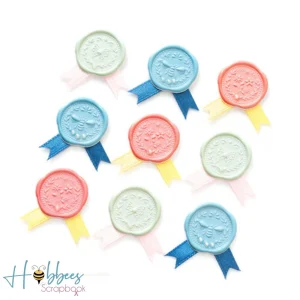 Antique Garden Seals With Ribbon Accents /  Sellos de Cera Con Detalles de Cinta