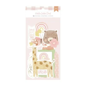Hello Little Girl Ephemera Die-Cuts / Recortes Decorativos de Cartulina