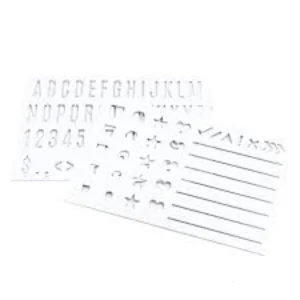 Color Fresh Stencils / Esténciles de Abecedario y Símbolos