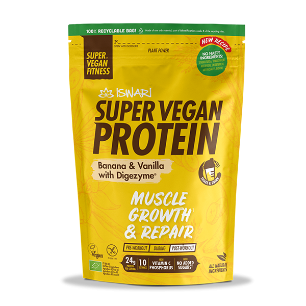 Super Vegan Protein Plátano y Vainilla con Digezyme 400gr