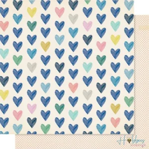 Kind Heart Paper / 1  Hoja de Papel Doble Cara Corazón Amable